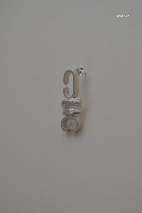 MONA MARGAUX + INCARNEM BOUCLE D'OREILLE n°2 - Argent upcyclé