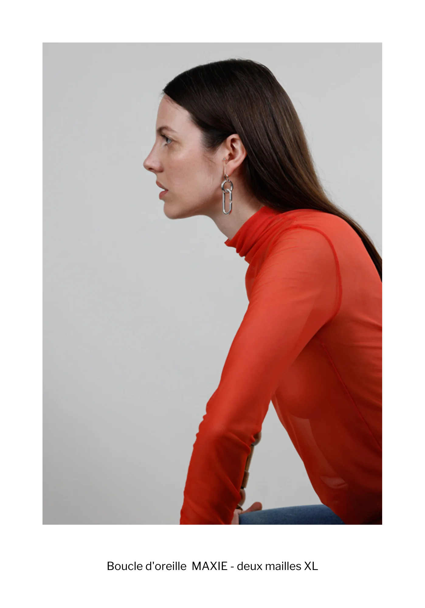 Collier en maille modulable en or et en argent