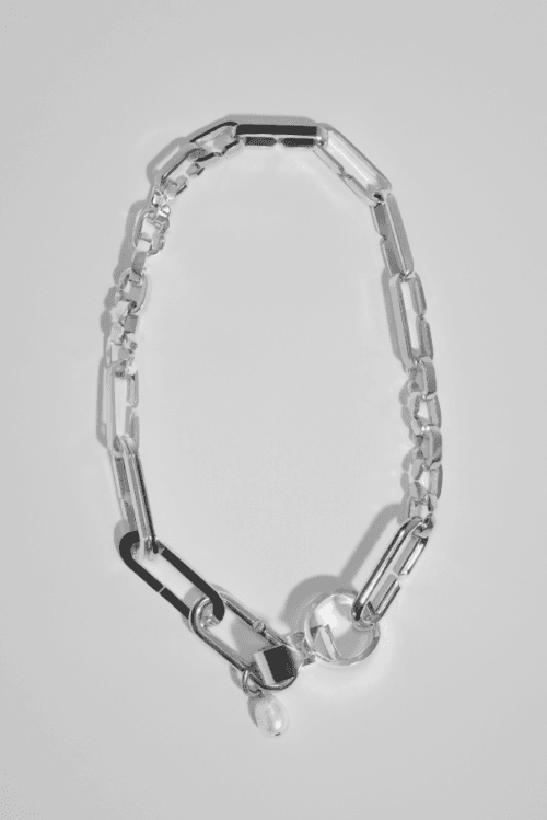 Collier en maille modulable en argent labelisé Fairmined
