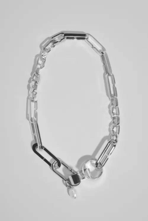 Collier en maille modulable en argent labelisé Fairmined