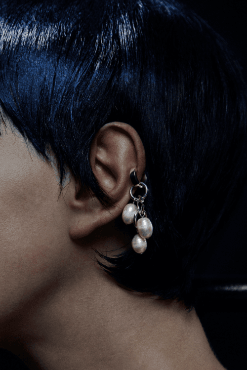 EARCUFF CARLA - Argent Fairmined et perles